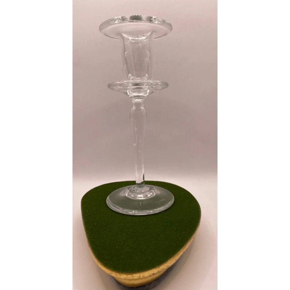 Rare Vintage Handblown -Signed Union Street Candlestick Holders Set of 2